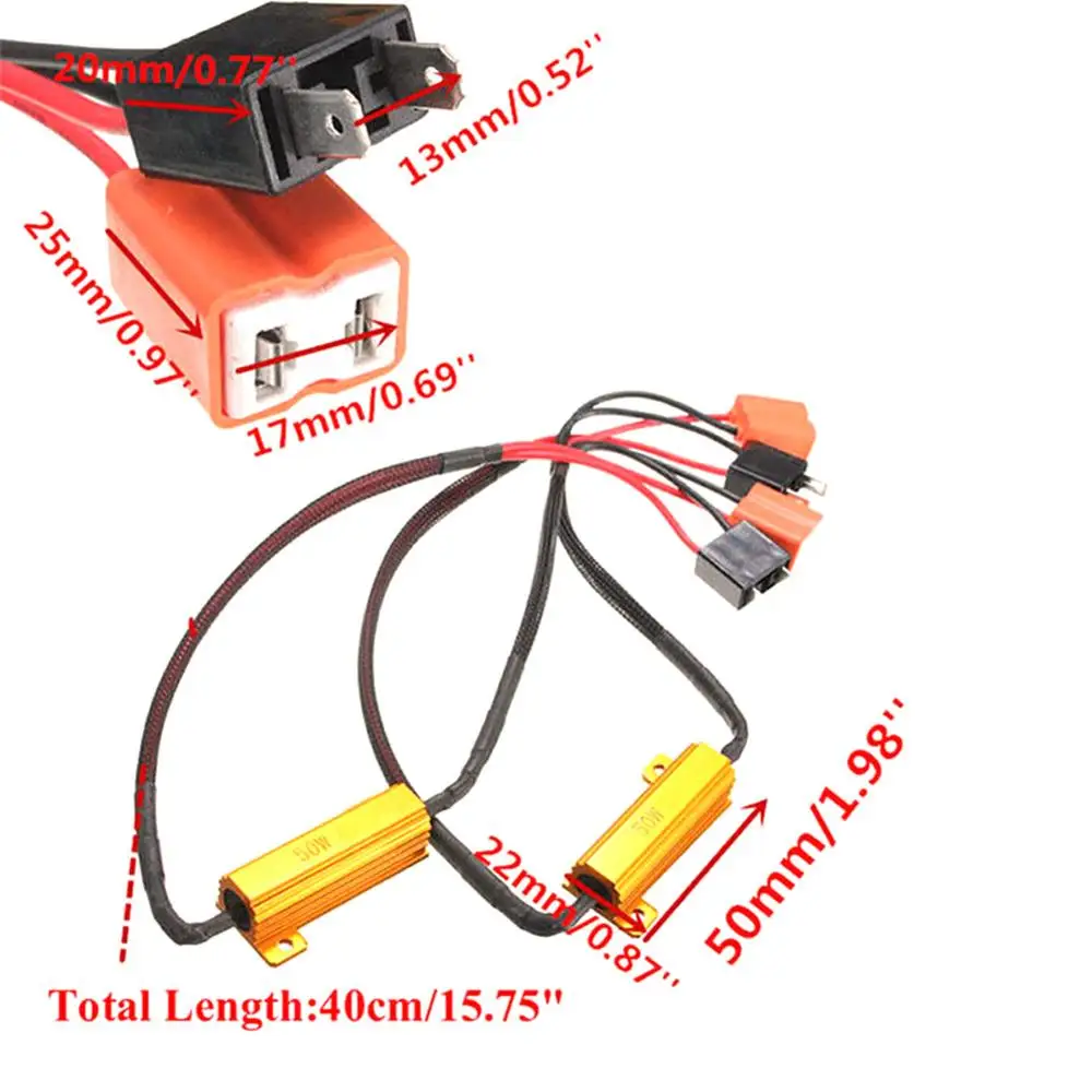 2pcs H7 50W 6 Car LED Canbus Load Resistor Controller Warning Canceler LED Decoder Light Error Free 12V Resistance 
2pcs H7 50W 6 Car LED Canbus Load Resistor Controller Warning Canceler LED Decoder Light Error Free 12V Resistance