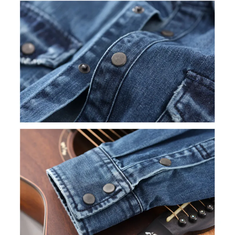 2020 Brand clothing men's High quality cotton denim long sleeve shirts/Male lapel slim fit Casual shirts Plus size S-3XL
2020 Brand clothing men's High quality cotton denim long sleeve shirts/Male lapel slim fit Casual shirts Plus size S-3XL