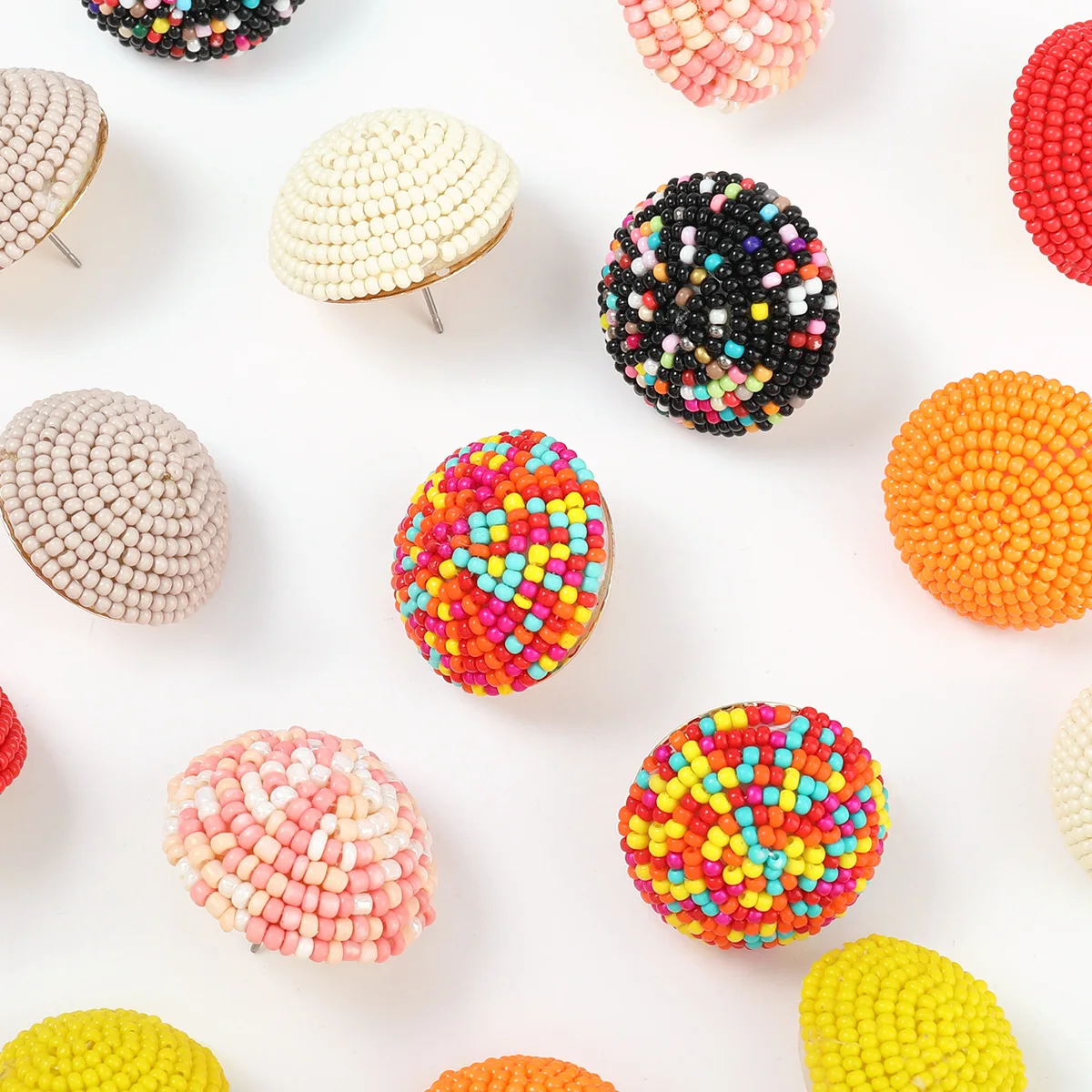 2021 Spring New Hemisphere Rice Bead Earrings Female Creative Popular Stud Earrings Party Jewelry Accessories
2021 Spring New Hemisphere Rice Bead Earrings Female Creative Popular Stud Earrings Party Jewelry Accessories