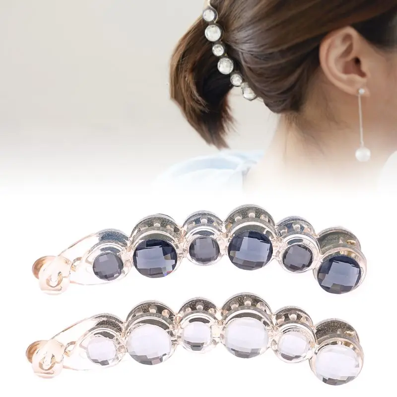 Women Lady Fashion Hair Clip Shining Rhinestone Hair Holder Banana Shape Headwear
Women Lady Fashion Hair Clip Shining Rhinestone Hair Holder Banana Shape Headwear