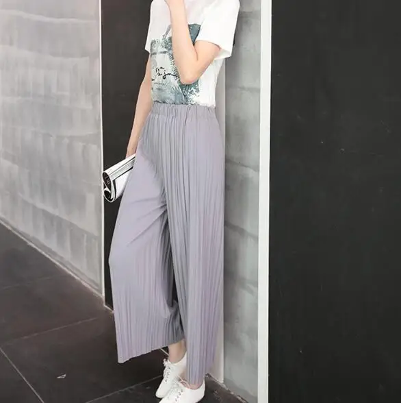 New style women's pants wide-leg pants high-waisted thin summer Calf-Length Pants
New style women's pants wide-leg pants high-waisted thin summer Calf-Length Pants