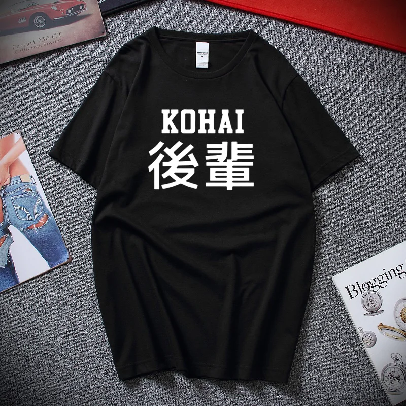 Kohai T-shirt Japanese Style Chinese Novelty Means Junior Tee shirt homme Top Fashion Harajuku Style Cotton Short sleeve Tshirt
Kohai T-shirt Japanese Style Chinese Novelty Means Junior Tee shirt homme Top Fashion Harajuku Style Cotton Short sleeve Tshirt