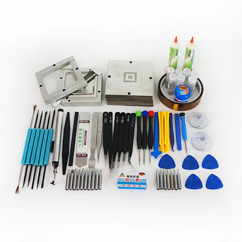 90mm Aluminium alloy BGA Reballing Station BGA Reball Kit and 341pcs Universal BGA Stencils Flux with 7 Bottles Soldering Balls
90mm Aluminium alloy BGA Reballing Station BGA Reball Kit and 341pcs Universal BGA Stencils Flux with 7 Bottles Soldering Balls