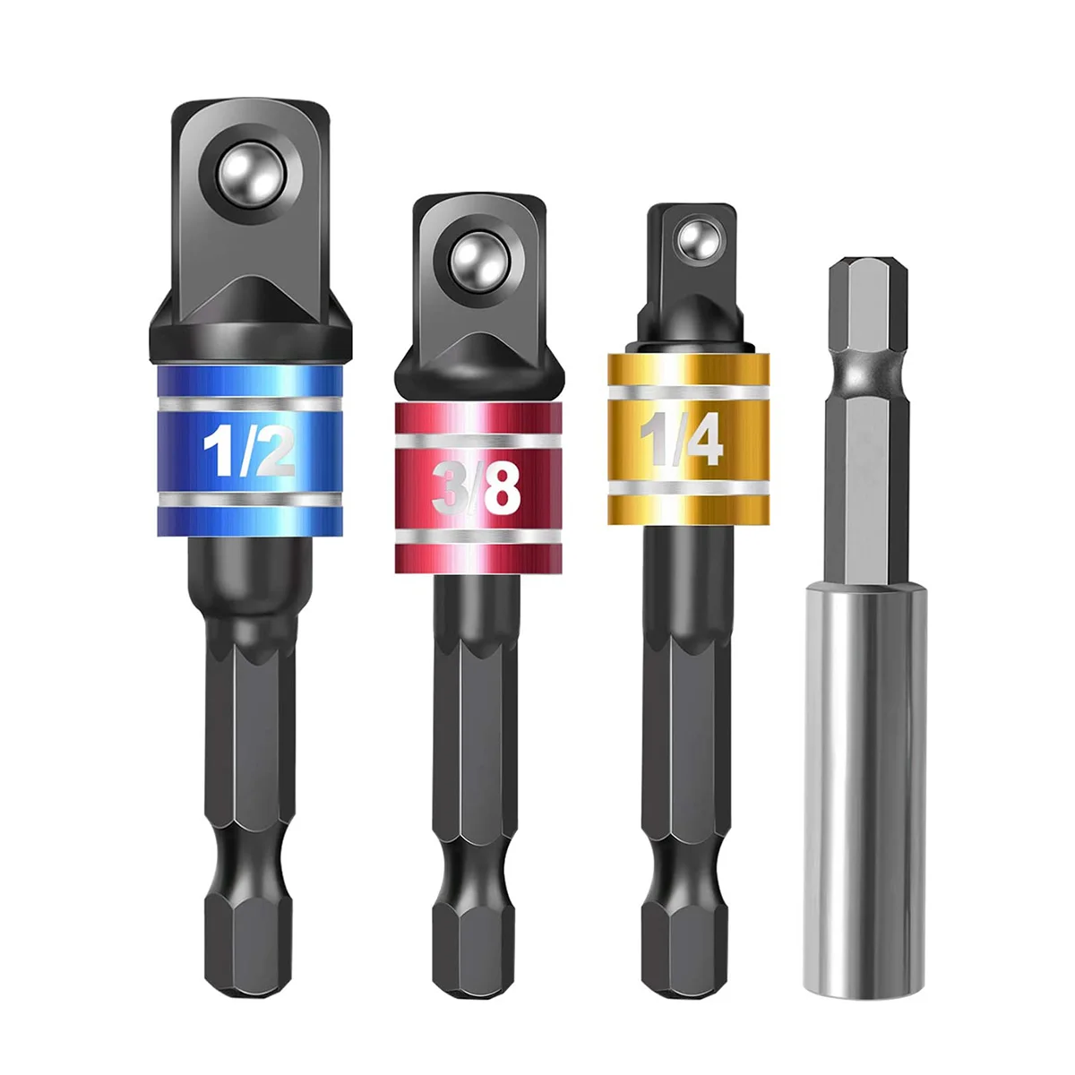 4pcs Impact Grade Driver Socket Adapter Extension Set 1pc Magnetic Extension Bit Holder Power Screwdriver Drill Woodworking Tool
4pcs Impact Grade Driver Socket Adapter Extension Set 1pc Magnetic Extension Bit Holder Power Screwdriver Drill Woodworking Tool