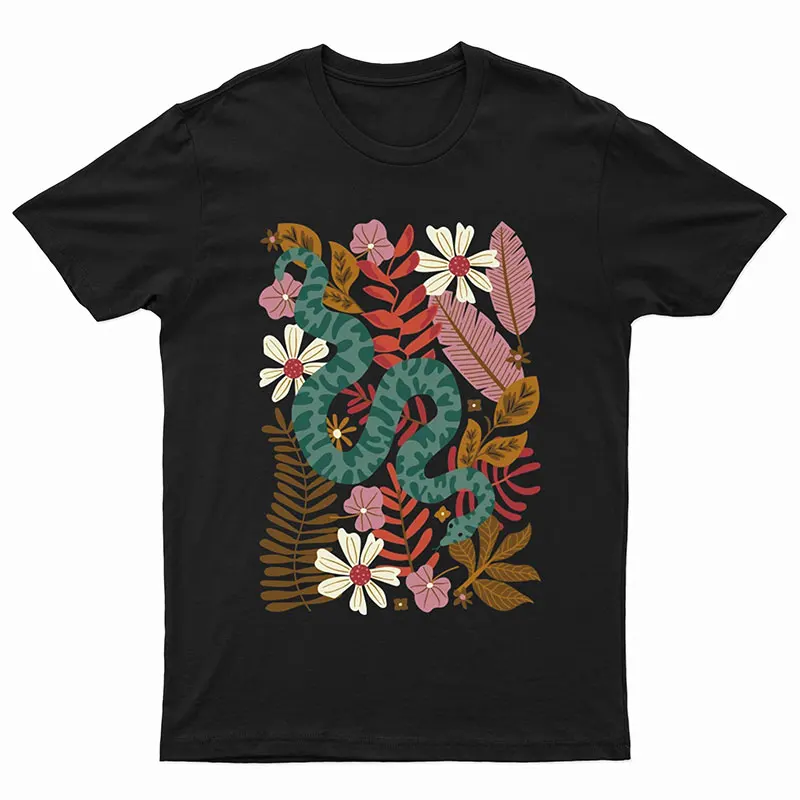 Snake T Shirt Women Print Cartoon Graphic Flowers T-shirts Harajuku Fashion Popular Short Sleeve Loose Cotton Men's Clothing
Snake T Shirt Women Print Cartoon Graphic Flowers T-shirts Harajuku Fashion Popular Short Sleeve Loose Cotton Men's Clothing