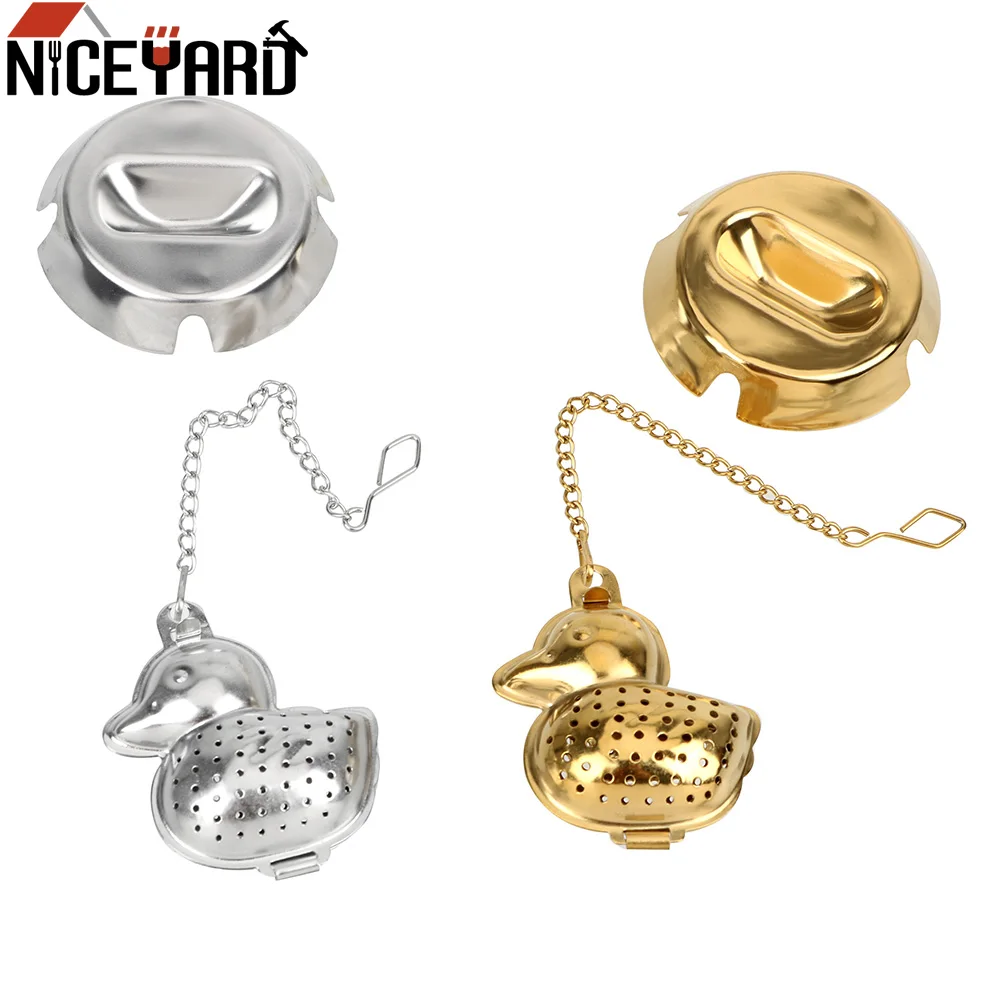 Сетчатый сетчатый фильтр NICEYARD из нержавеющей стали в форме утки чайный заварник