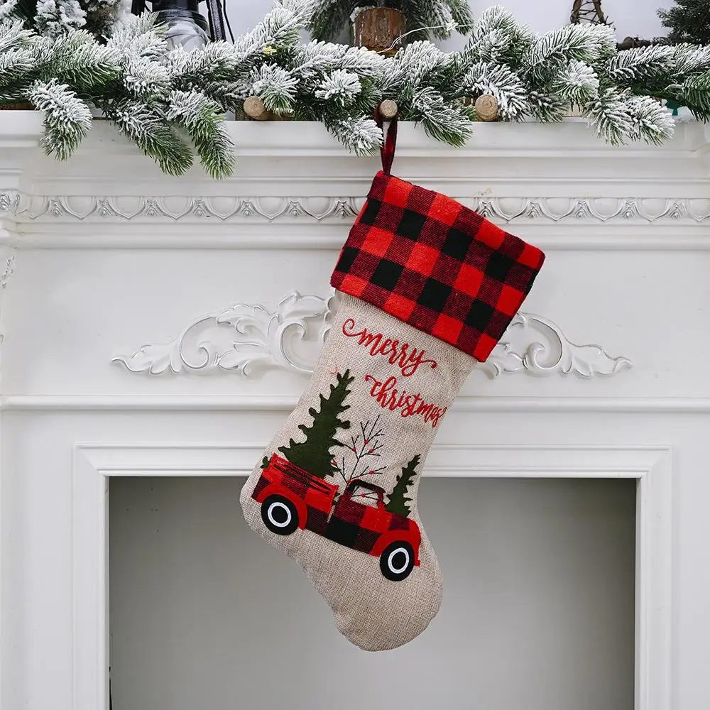 New Christmas decorations red and black lattice car Christmas tree Christmas stocking gift bag candy stocking gift bag 2022
New Christmas decorations red and black lattice car Christmas tree Christmas stocking gift bag candy stocking gift bag 2022