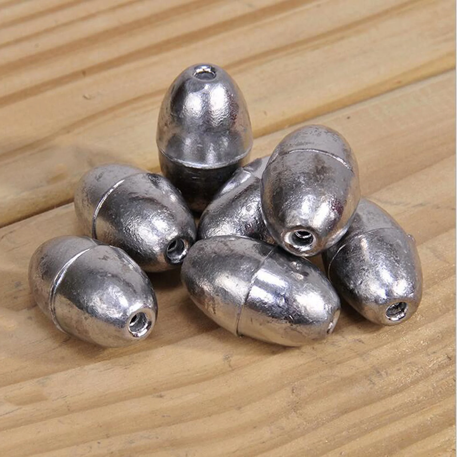 

50pcs Olive Shape Sinkers Pure Lead Making Fishing Sinker Sports & Outdoors Supplies HA