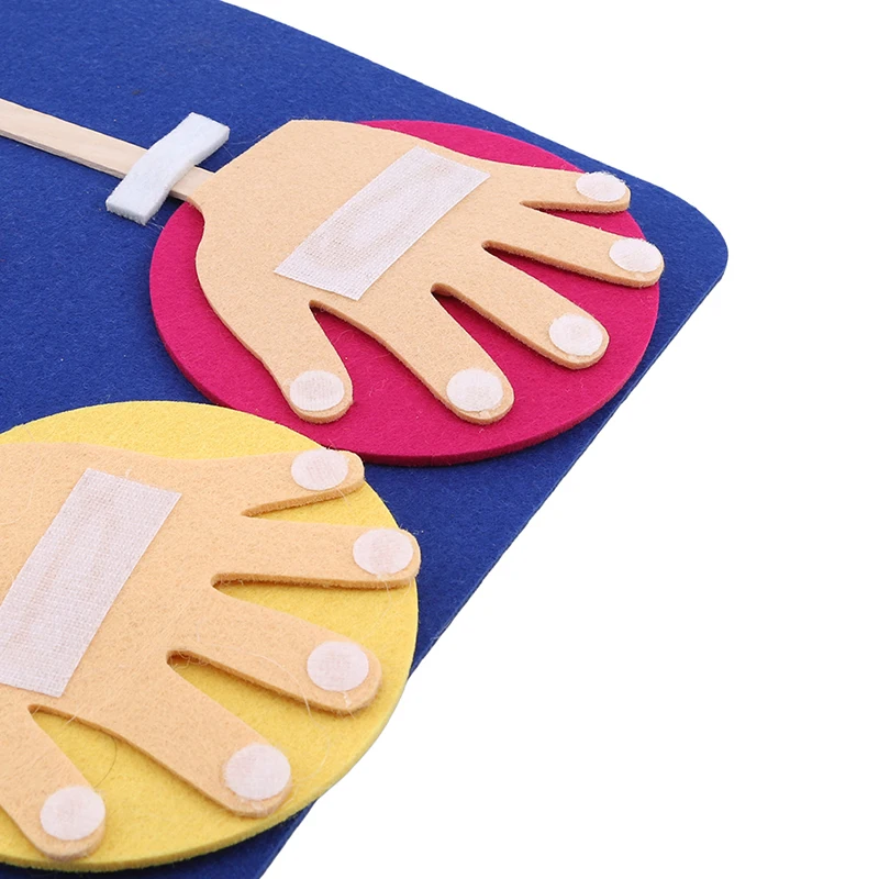 Children Math Toys DIY Handmade Felt Finger Numbers Teaching Aids Weaving Craft Educational Toys