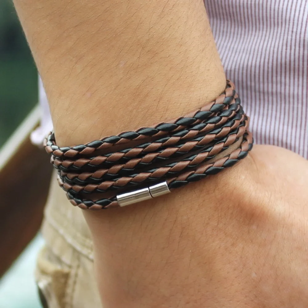 Unisex Bracelet Hand Weaving Charm Bracelets 3pcs Mens Bracelet Multilayer PU Bracelet Classic Men Accessories Leather Bracelet
Unisex Bracelet Hand Weaving Charm Bracelets 3pcs Mens Bracelet Multilayer PU Bracelet Classic Men Accessories Leather Bracelet