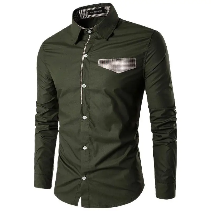Spring Men's Shirt Summer 2021 Fashion Solid Slim Fit Hawaii Casual Business Long Sleeve Shirt Social Brand Social Dress Shirt
Spring Men's Shirt Summer 2021 Fashion Solid Slim Fit Hawaii Casual Business Long Sleeve Shirt Social Brand Social Dress Shirt