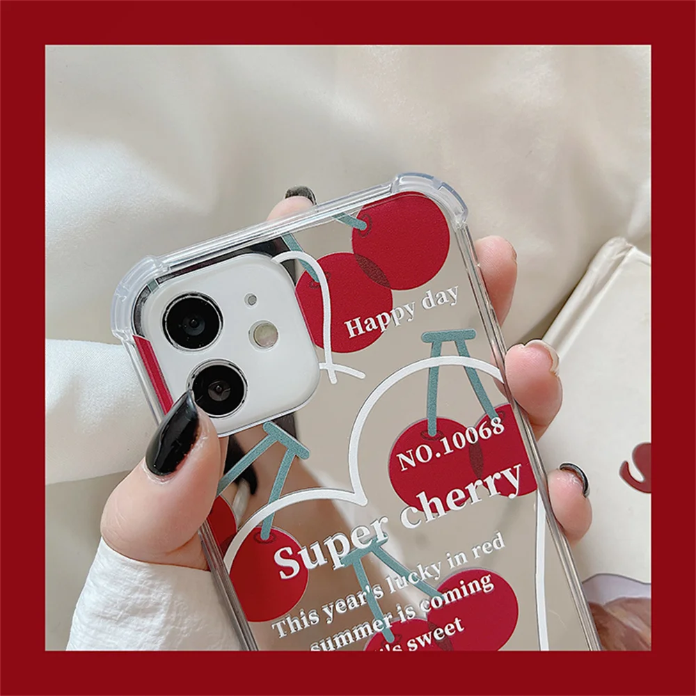 Cartoon fruit cherry Phone Case Transparent for iPhone 11 12 13 mini Pro Max XS MAX 8 7 Plus X SE 2020 XR cute cover
Cartoon fruit cherry Phone Case Transparent for iPhone 11 12 13 mini Pro Max XS MAX 8 7 Plus X SE 2020 XR cute cover