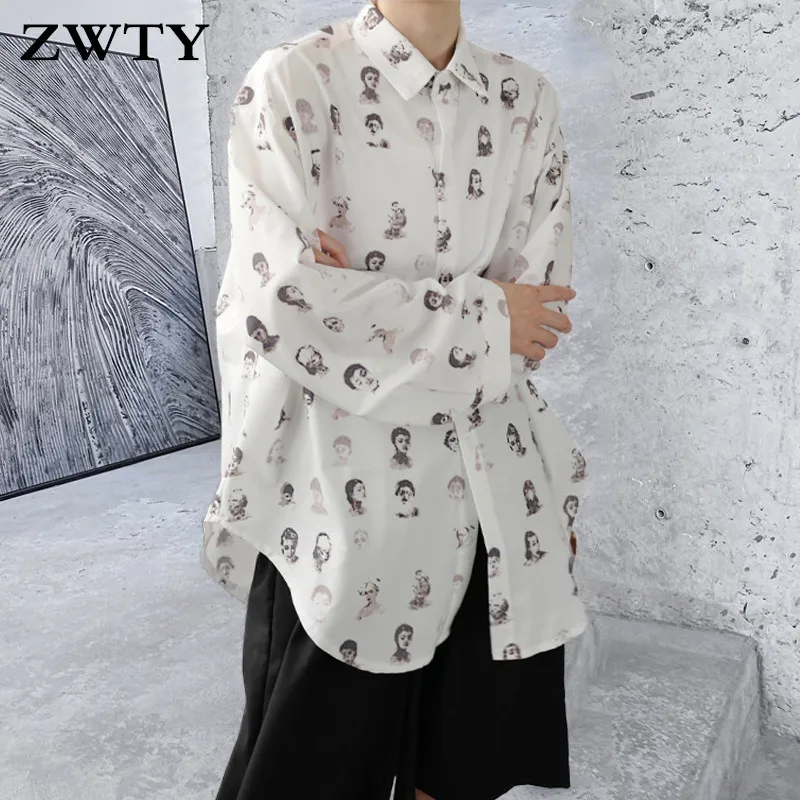 ZWTY Print Loose Blouse Men Turn Down Collar Fashion Casual All Match 2021 Autumn Long Sleeve Simple Shirt Goddess
ZWTY Print Loose Blouse Men Turn Down Collar Fashion Casual All Match 2021 Autumn Long Sleeve Simple Shirt Goddess