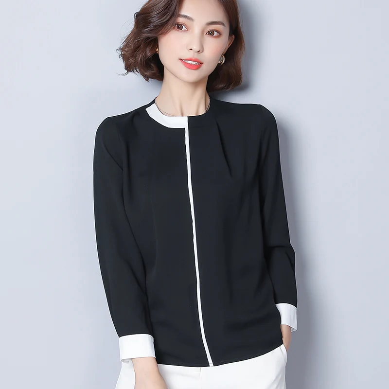 COIGARSAM Full Sleeve blouse women New Spring Chiffon Loose blusas womens tops and blouses White Black 6636
COIGARSAM Full Sleeve blouse women New Spring Chiffon Loose blusas womens tops and blouses White Black 6636