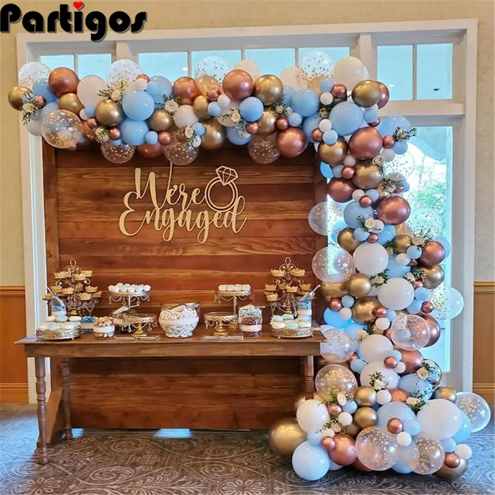140pcs Sky Blue Metal Rose Gold Balloon Garland Arch Kit 12inch Gold Dot Clear Latex Balloons for Birthday Wedding Party Decors
140pcs Sky Blue Metal Rose Gold Balloon Garland Arch Kit 12inch Gold Dot Clear Latex Balloons for Birthday Wedding Party Decors