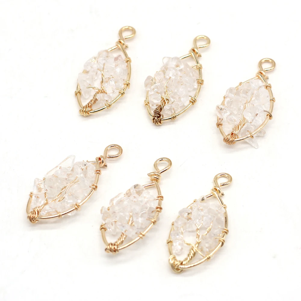 Natural Stone Clear Quartz Horse Eye Shape Pendant With Gold Thread for Jewelry Making DIY Necklace Earring Accessories 20x40mm
Natural Stone Clear Quartz Horse Eye Shape Pendant With Gold Thread for Jewelry Making DIY Necklace Earring Accessories 20x40mm