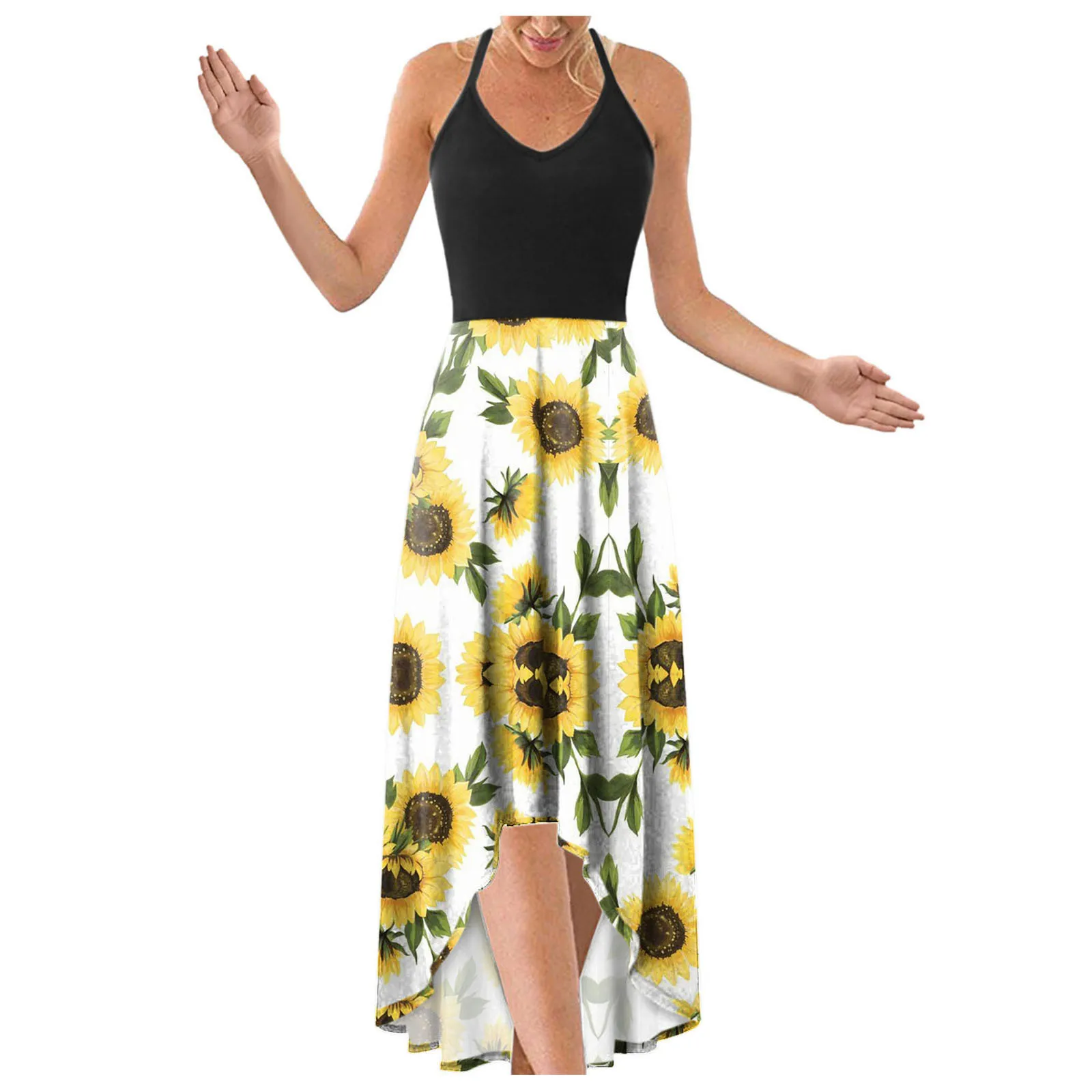 Summer Maxi Dress Women's Fashion Casual V-Neck Sleeveless Strap Open Back Sexy Print Dress Female Beach Long Dress#35
Summer Maxi Dress Women's Fashion Casual V-Neck Sleeveless Strap Open Back Sexy Print Dress Female Beach Long Dress#35