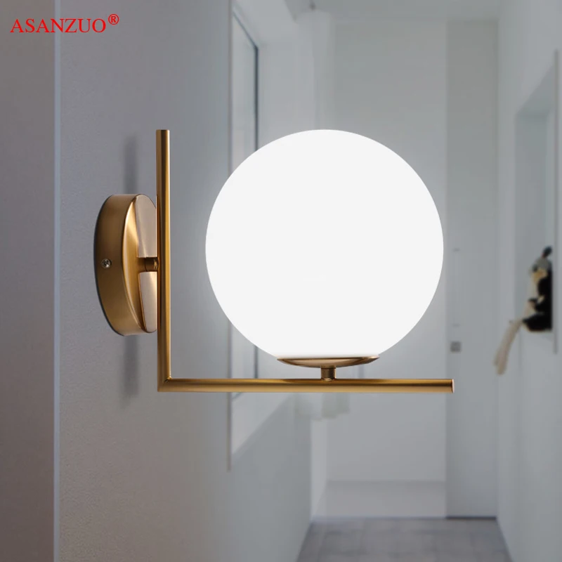 Nordic bedroom bedside lamp living room wall lamp simple balcony staircase aisle glass ball wall lamps
Nordic bedroom bedside lamp living room wall lamp simple balcony staircase aisle glass ball wall lamps