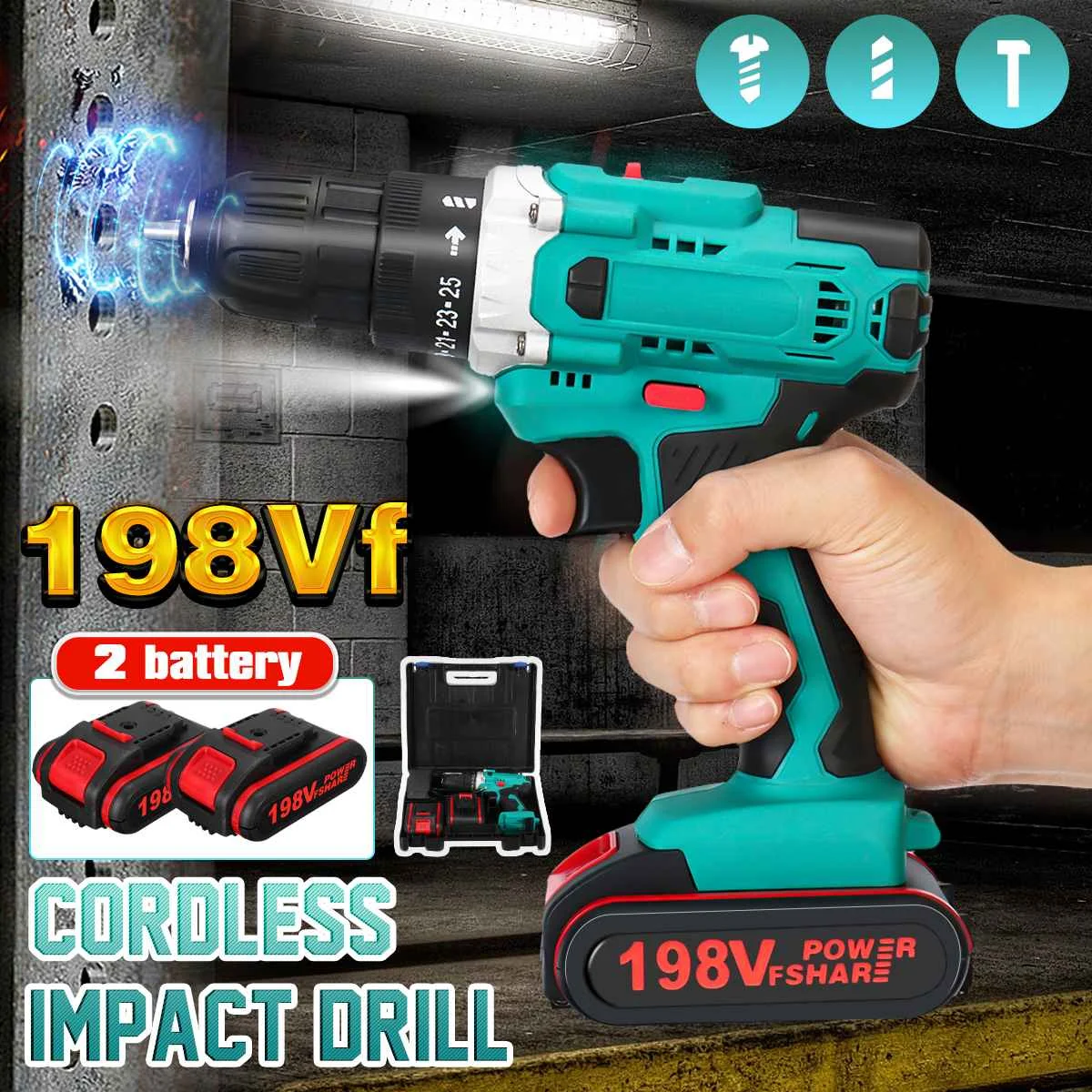25+3 Torque Adjustment Electric Impact Wrench Brushless Wrench 198vf Household Impact Drill Installation Power Tools 2 Batteries
25+3 Torque Adjustment Electric Impact Wrench Brushless Wrench 198vf Household Impact Drill Installation Power Tools 2 Batteries