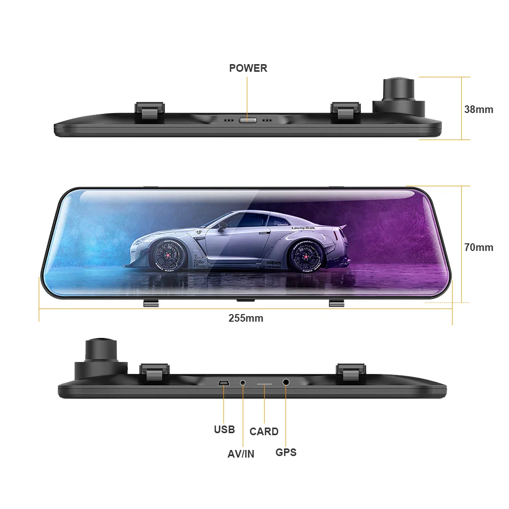 Anytek A26 Rear View Mirror Car DVR 10 Inches IPS Screen 1080P Full HD Night Vision Dash 2 Lens Recorder Dash Cam Reverse Image
Anytek A26 Rear View Mirror Car DVR 10 Inches IPS Screen 1080P Full HD Night Vision Dash 2 Lens Recorder Dash Cam Reverse Image