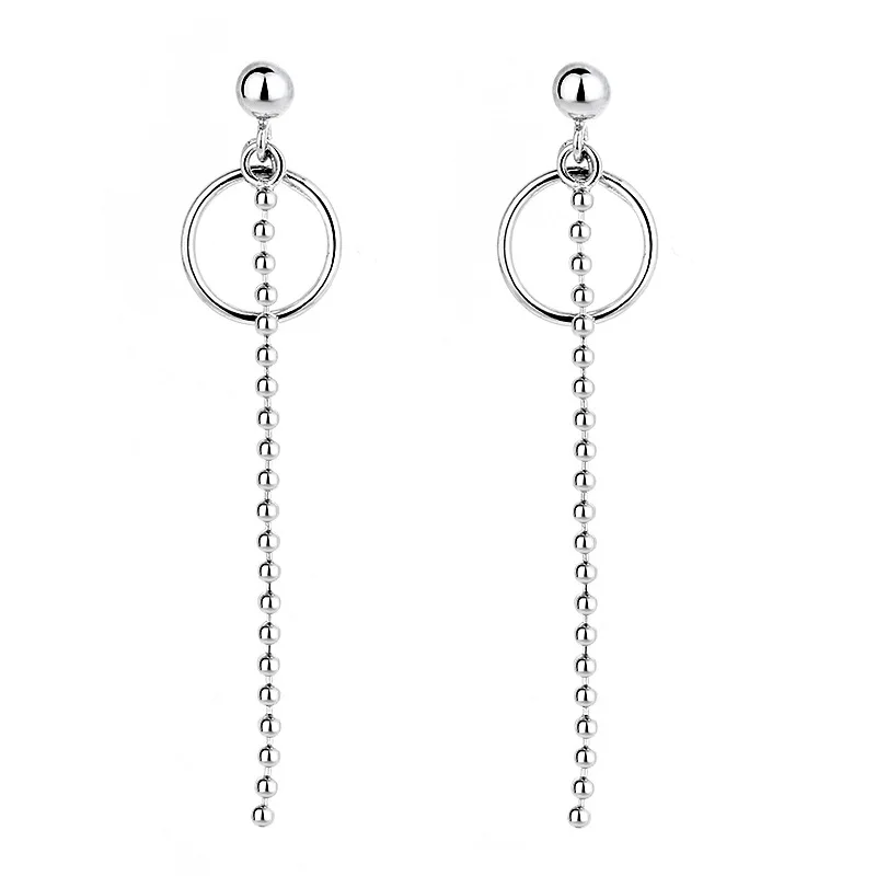 Simple Delicate Silver Color Long Tassel Ear Chain Earrings Geometric Ball Chain For Women Girl Gift Fashion Jewelry
Simple Delicate Silver Color Long Tassel Ear Chain Earrings Geometric Ball Chain For Women Girl Gift Fashion Jewelry