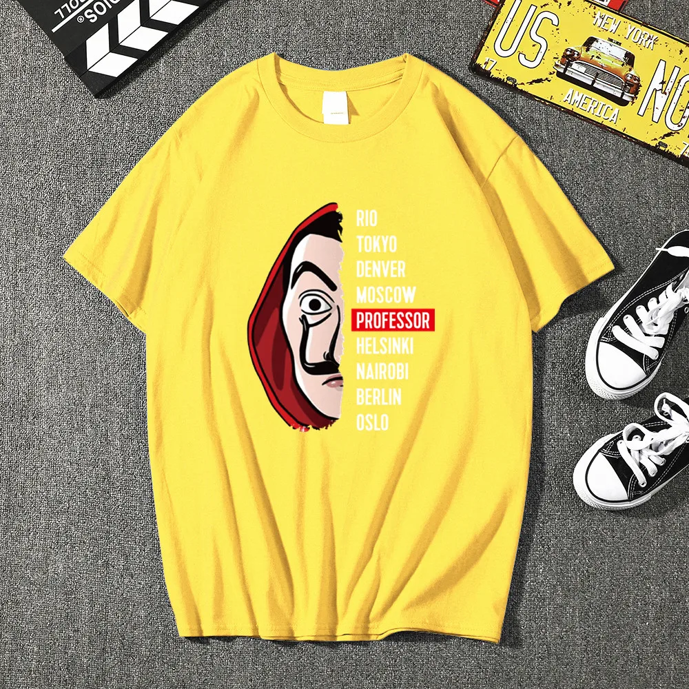 Tshirts Men Short Sleeve House of Paper T Shirt Men Funny Design La Casa De Papel T Shirt Money Heist Tees Tv Series T-shirt
Tshirts Men Short Sleeve House of Paper T Shirt Men Funny Design La Casa De Papel T Shirt Money Heist Tees Tv Series T-shirt