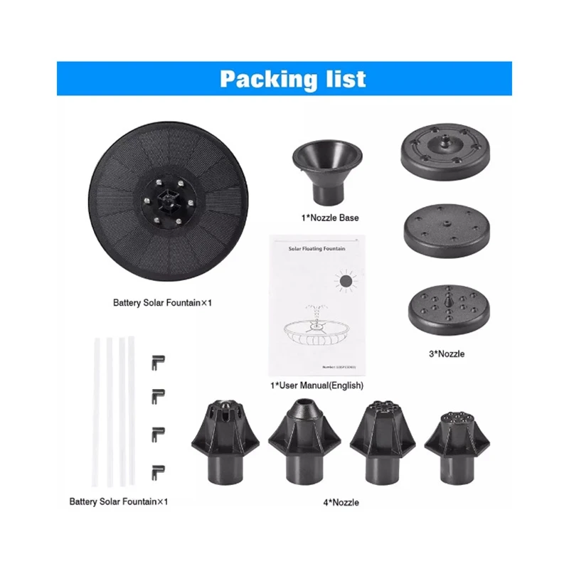 AA99 -Floating Solar Fountain Pool Decoration Colorful LED Light Solar Panel Powered Fountain Water Pump Pond Decoration
AA99 -Floating Solar Fountain Pool Decoration Colorful LED Light Solar Panel Powered Fountain Water Pump Pond Decoration