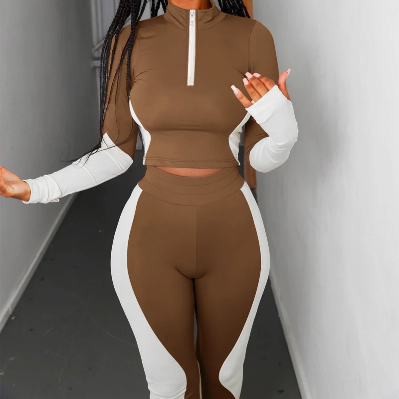 Zoctuo Long Sleeve 2 Pieces Set Autumn Winter Casual Zip Up Women Set Tracksuit Patchwork Streetwear Top Pencil Pants Outfits
Zoctuo Long Sleeve 2 Pieces Set Autumn Winter Casual Zip Up Women Set Tracksuit Patchwork Streetwear Top Pencil Pants Outfits