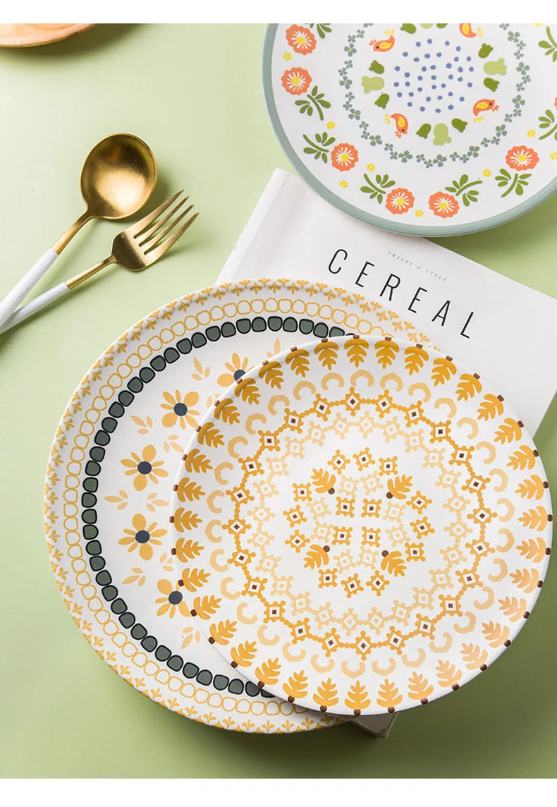 Porcelain Color Beauty Flower Ceramic Net Red Creative Household Dish Fruit Salad Tray Western Food Plates Family Catering
Porcelain Color Beauty Flower Ceramic Net Red Creative Household Dish Fruit Salad Tray Western Food Plates Family Catering