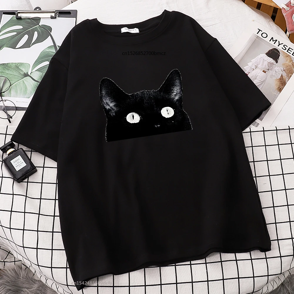 2021 Summer Black Cat Head Printing T-Shirts Street Casual Oversized Short Sleeves
2021 Summer Black Cat Head Printing T-Shirts Street Casual Oversized Short Sleeves