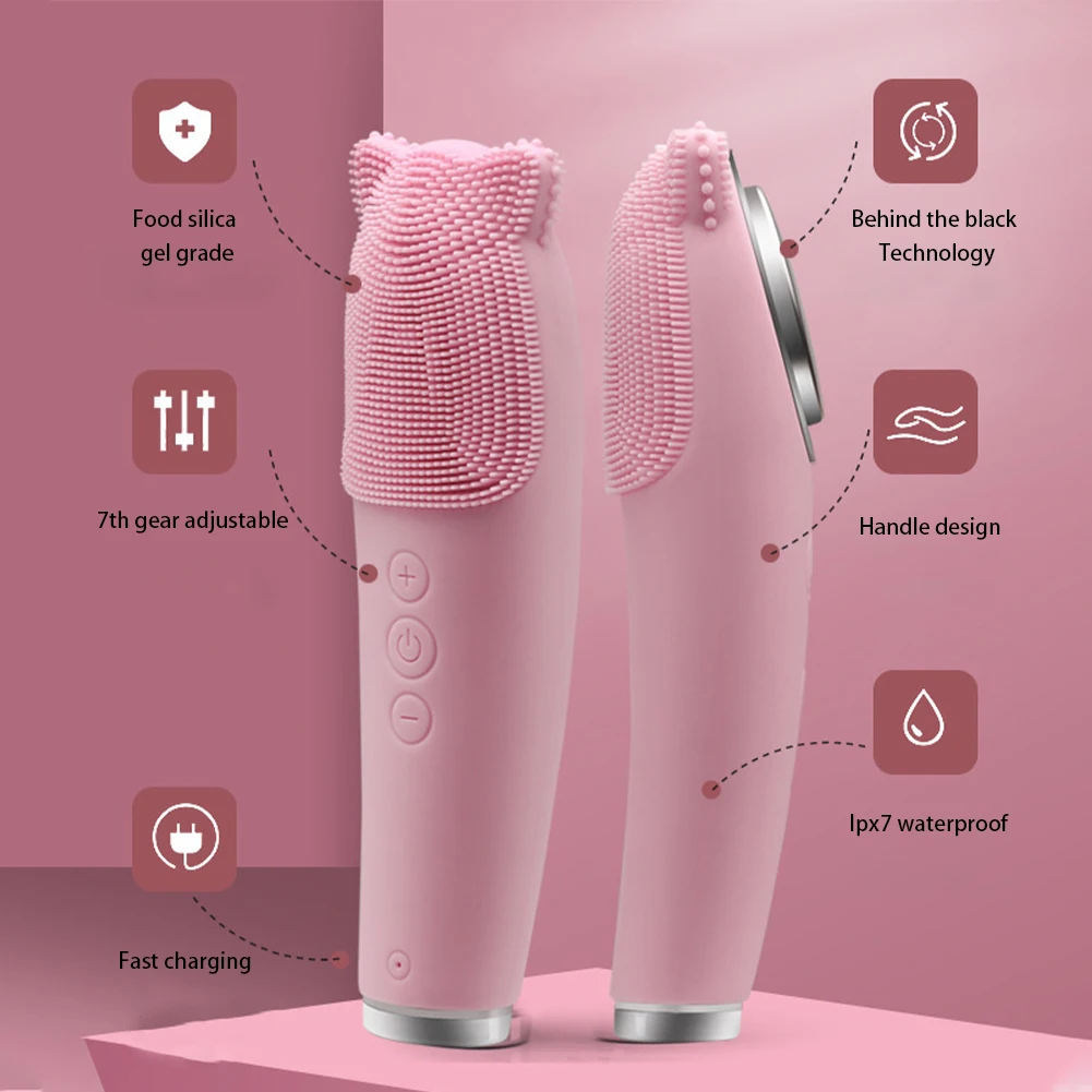New Ultrasonic Electric Waterproof Silicone Facial Cleansing Pore Cleansing Face Washing Multifunctional Beauty Importer
New Ultrasonic Electric Waterproof Silicone Facial Cleansing Pore Cleansing Face Washing Multifunctional Beauty Importer