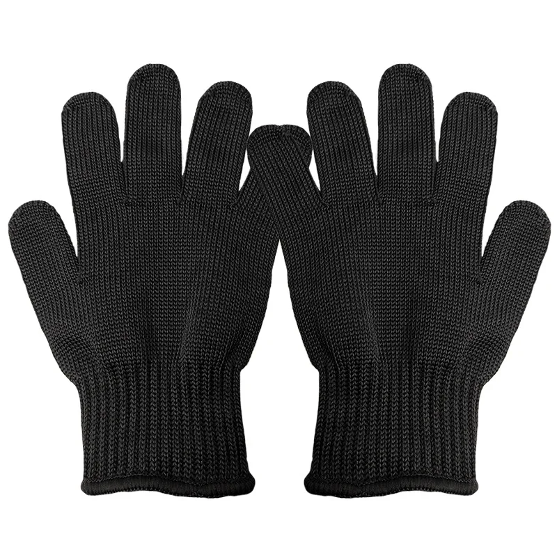 1pair Level 5 Anti-cut Working Safety Gloves Black Metal Protective Cut-Resistant Stainless Steel Wire Butcher Gloves
1pair Level 5 Anti-cut Working Safety Gloves Black Metal Protective Cut-Resistant Stainless Steel Wire Butcher Gloves