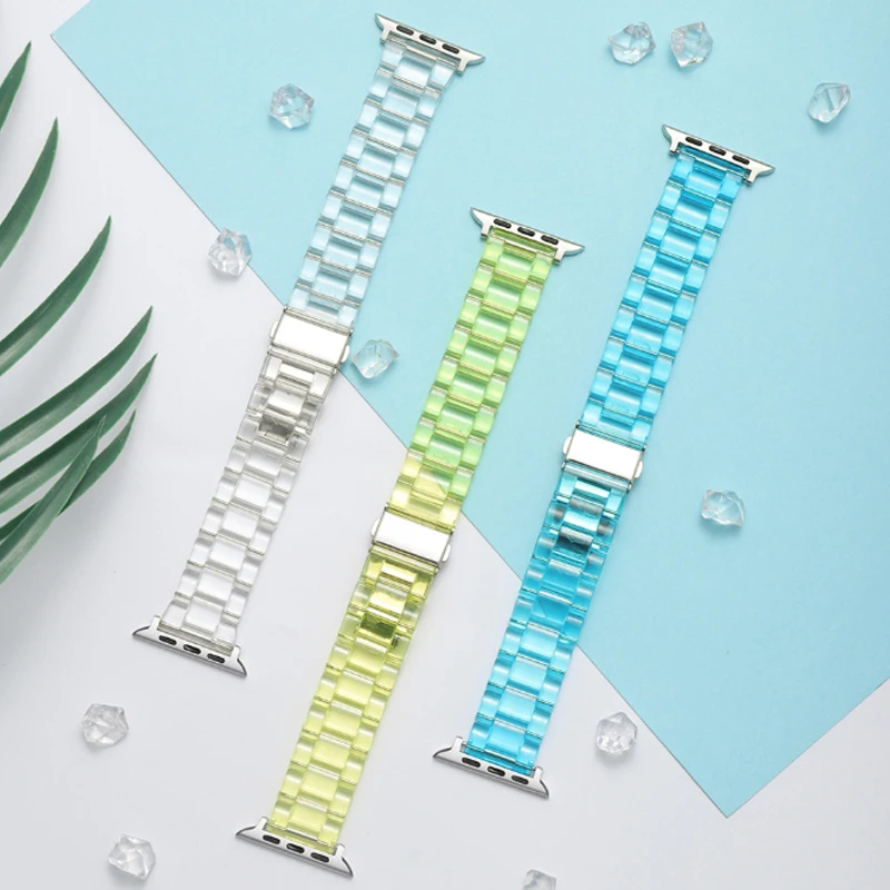 Newest Strap for Apple Watch Band Series 7 SE 6 54321 Transparent for Iwatch bracelet 38mm 40mm 42mm 44mm Watchband accessories
Newest Strap for Apple Watch Band Series 7 SE 6 54321 Transparent for Iwatch bracelet 38mm 40mm 42mm 44mm Watchband accessories