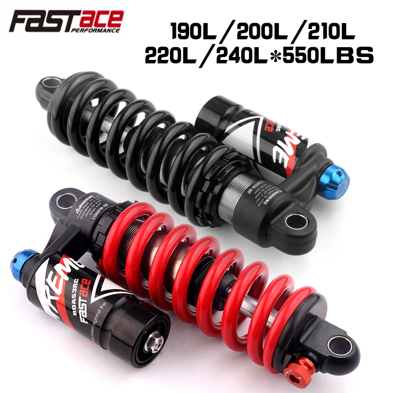 

Fastace DBA53RC Mountain Bike Downhill Rear Shock 190mm 200m 210mm 220mm 240mm 550lbs MTB DH Shocks Compatible with DNM rcp2S