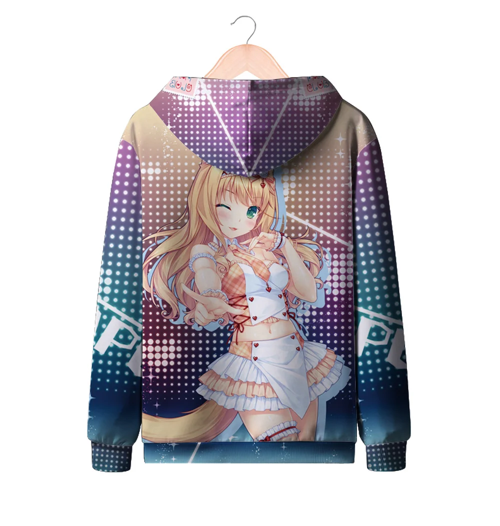 Cartoon Girl zipper Hoodies Nekopara chocolat vanilla Women's 3D Print Streetwear Casual Sweatshirts Hiphop Jacket Hooded Coat 
Cartoon Girl zipper Hoodies Nekopara chocolat vanilla Women's 3D Print Streetwear Casual Sweatshirts Hiphop Jacket Hooded Coat