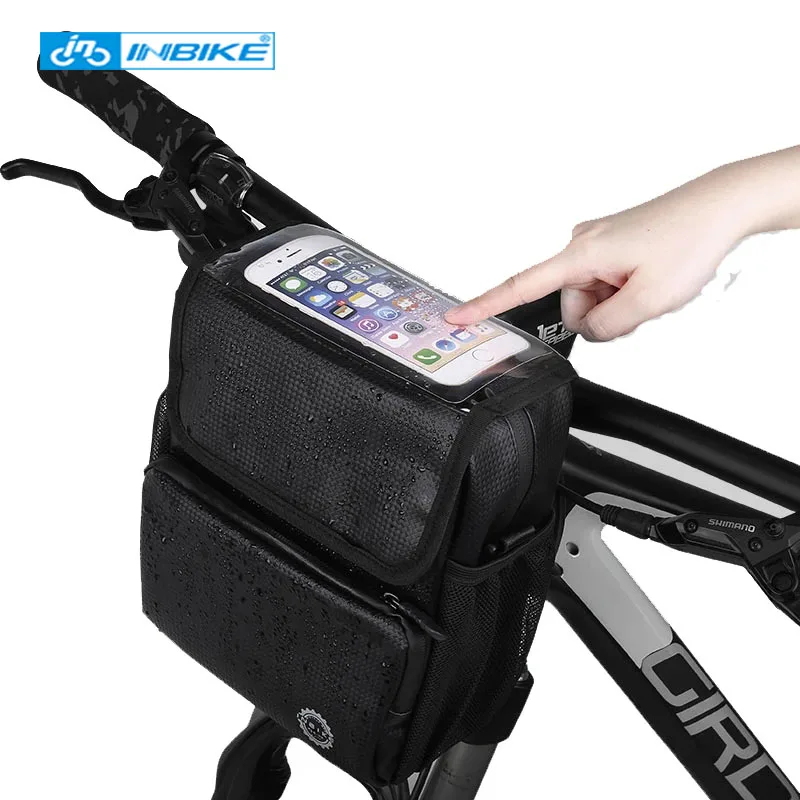 

Водонепроницаемая велосипедная Передняя сумка, портативная велосипедная корзина на руль, для горных и дорожных велосипедов, сумка для телефона с сенсорным экраном, велосипедные аксессуары