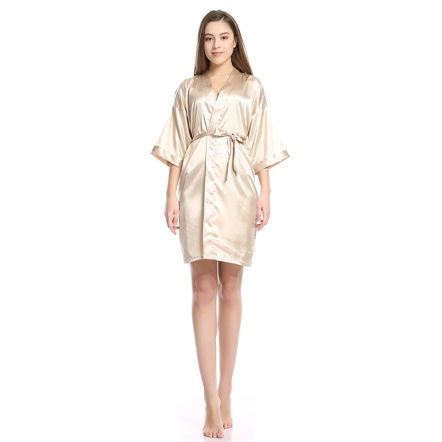 Morning Gowns Solid Color Silk Bathrobe Popular Dress Women's Satin Robes Women Lingerie
Morning Gowns Solid Color Silk Bathrobe Popular Dress Women's Satin Robes Women Lingerie