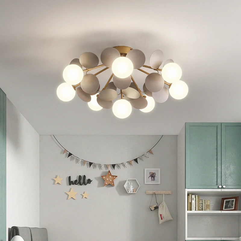 Modern Leaves Ceiling Chandelier Nordic Glass Balll Ceiling Lamp For Bedroom/Living room Creative Children Light Fixture
Modern Leaves Ceiling Chandelier Nordic Glass Balll Ceiling Lamp For Bedroom/Living room Creative Children Light Fixture