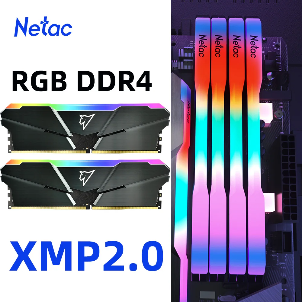 

Оперативная память Netac DDR4 8 Гб 3200 МГц Память ОЗУ XMP с радиатором ddr4 двухканальный модуль памяти для настольных ПК X99 Intel AMD