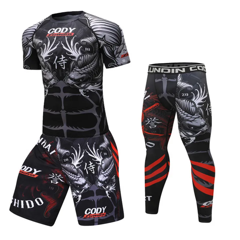 Мужской набор для бокса спортивный трикотаж + штаны Рашгард MMA комплекты