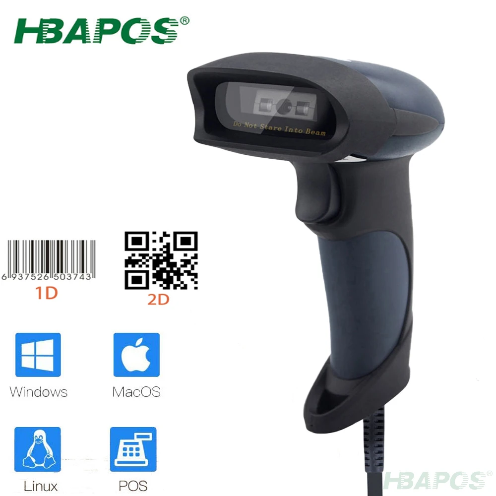 HBAPOS Barcode Scanner 1d Wired CCD Bar Code Reader for POS System Sensing Warehouse Supermarket Store
HBAPOS Barcode Scanner 1d Wired CCD Bar Code Reader for POS System Sensing Warehouse Supermarket Store
