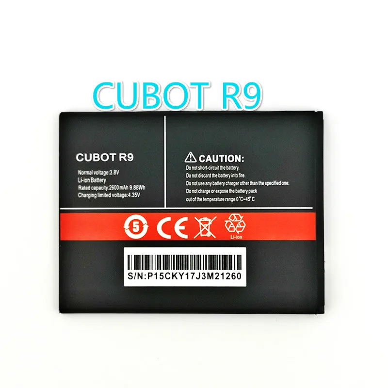 Original NEW 2600mAh for CUBOT R9 battery for R9 High Quality Battery+Tracking Number
Original NEW 2600mAh for CUBOT R9 battery for R9 High Quality Battery+Tracking Number