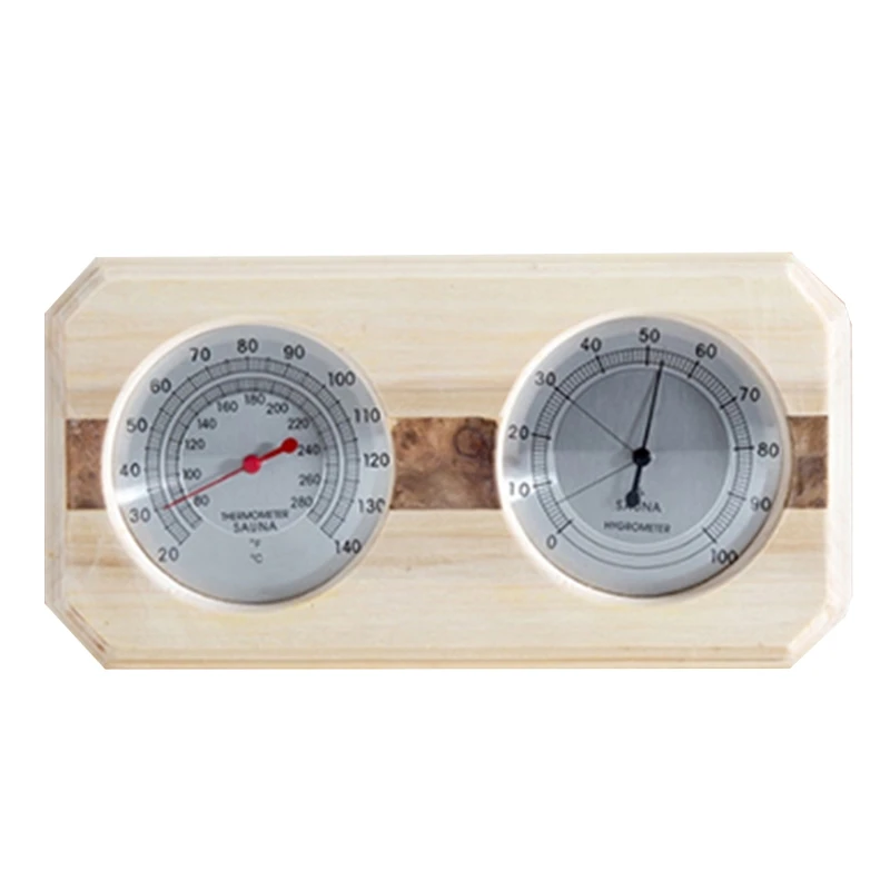 Wood Sauna Hygrothermograph 2 in 1 Double Dial Thermometer Hygrometer Sauna Room L5YE
Wood Sauna Hygrothermograph 2 in 1 Double Dial Thermometer Hygrometer Sauna Room L5YE