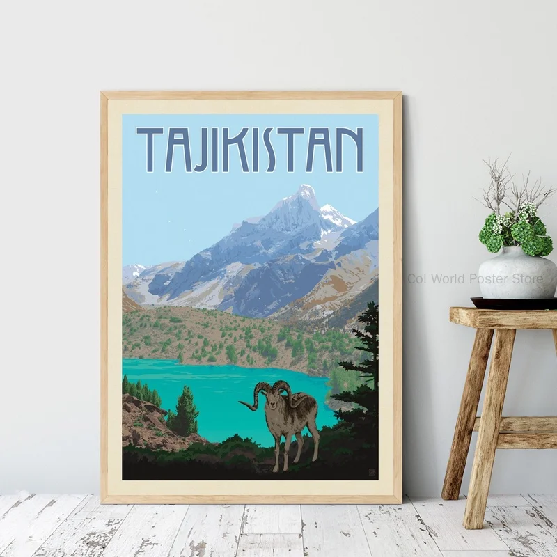 Tajikistan Wall Art, Gift for Traveller, Travel Illustration, Vintage Poster Print
Tajikistan Wall Art, Gift for Traveller, Travel Illustration, Vintage Poster Print