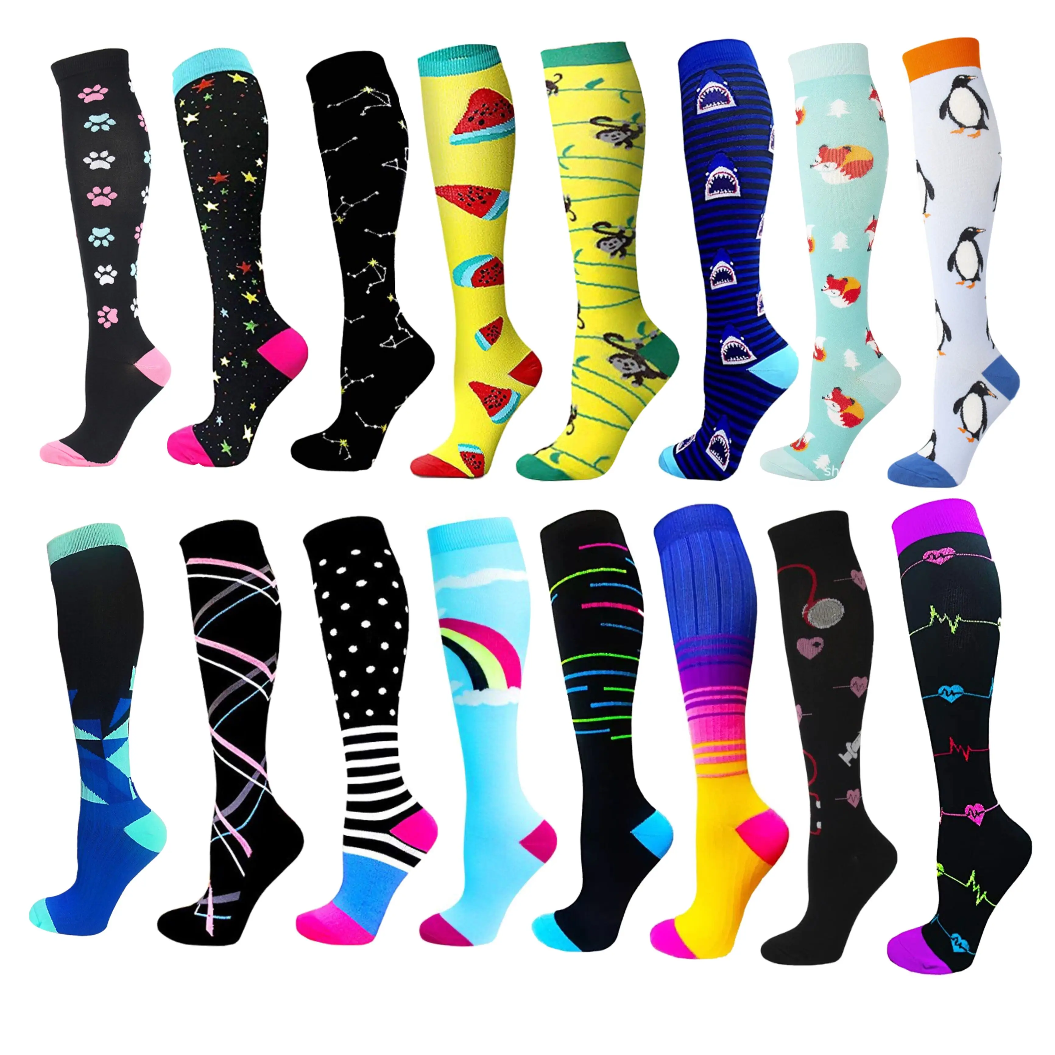 New Compression Socks For Varicose Veins Women's Funny Animal Cute Prints Socks Unisex Outdoor Running Cycling Socks For Nurses
New Compression Socks For Varicose Veins Women's Funny Animal Cute Prints Socks Unisex Outdoor Running Cycling Socks For Nurses