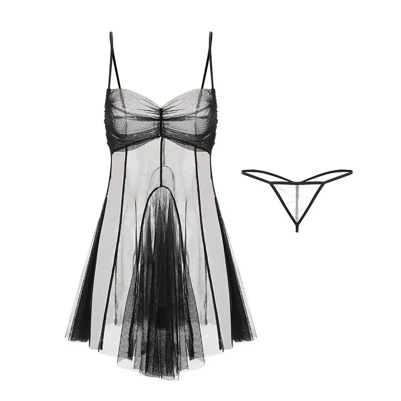 Women's Nightie Set Low Cut Suspender Skirt With Mesh Perspective Sexy Corset Nightgown Pyjamas Women Sexy Lingerie Lace Erotic
Women's Nightie Set Low Cut Suspender Skirt With Mesh Perspective Sexy Corset Nightgown Pyjamas Women Sexy Lingerie Lace Erotic