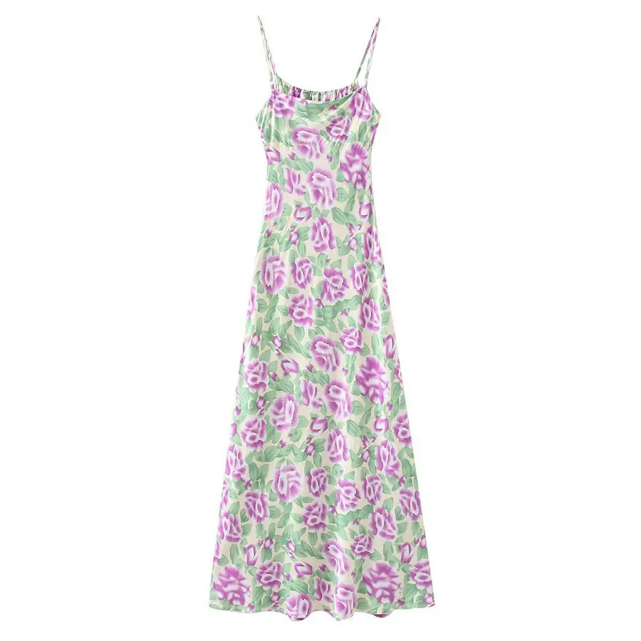 Summer Women Romantic Floral Pring Slip Dresses Maxi One Piece With Spaghetti Strap Ankle Length Long Straight Dress Holiday New
Summer Women Romantic Floral Pring Slip Dresses Maxi One Piece With Spaghetti Strap Ankle Length Long Straight Dress Holiday New