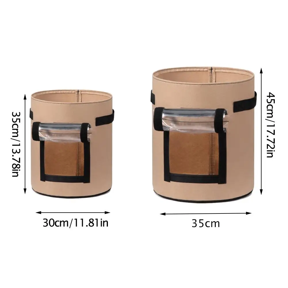 Potato Grow Bags With Handle Transparent Window Thickened Premium Non-woven Fabrics Breathable Potato Planting Bag Container
Potato Grow Bags With Handle Transparent Window Thickened Premium Non-woven Fabrics Breathable Potato Planting Bag Container