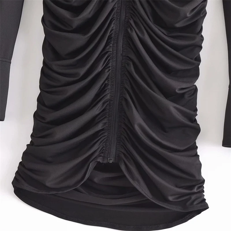 PUWD Elegant Women Black Fold Shirt Mini Dress 2021 Spring Fashion Female Slim Pleated Dresses Ladies Chic Solid Party Dress
PUWD Elegant Women Black Fold Shirt Mini Dress 2021 Spring Fashion Female Slim Pleated Dresses Ladies Chic Solid Party Dress