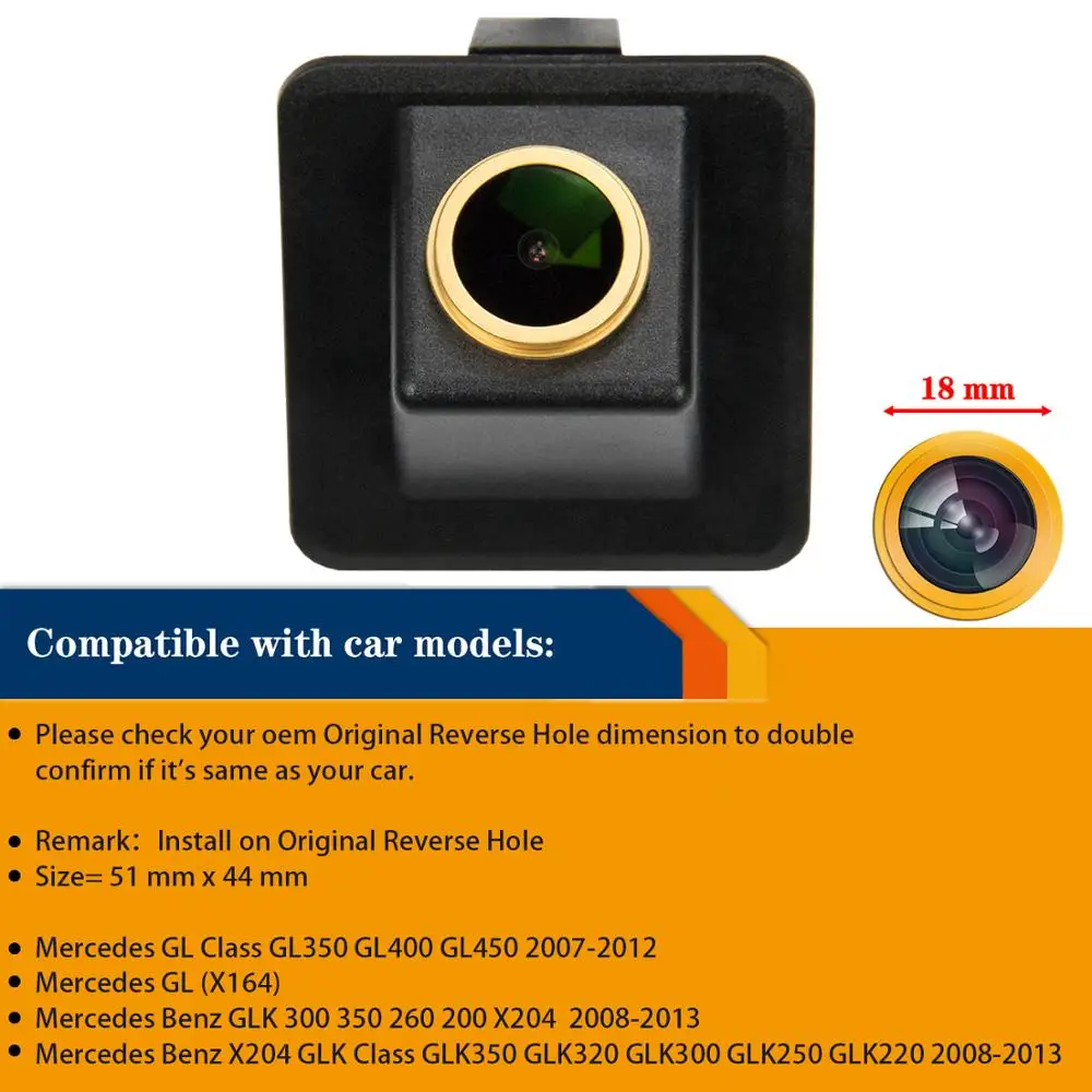 HD 720P камера заднего вида для Mercedes Benz GL Class GL350 GL400 CL450 2007-2012 X164 GLK 200 220 250 260 300 350 X204